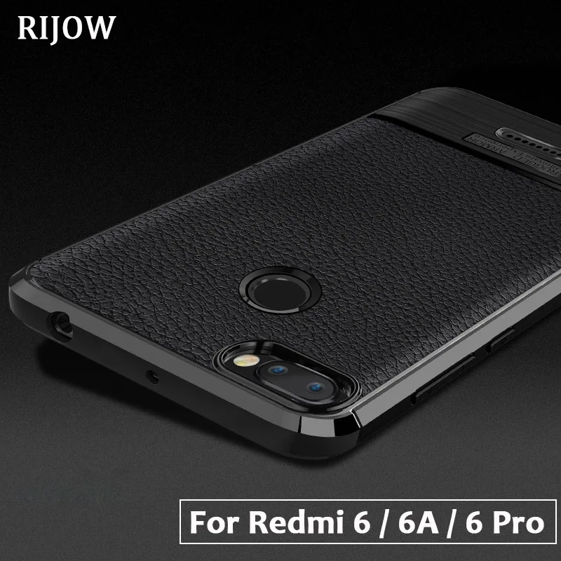 

For Xiaomi Redmi 6 Pro Case Litchi Grain TPU Back Full Protective Redmi 6A Phone Cover Xiomi Redmi 6A 6 Pro Cases Global Version
