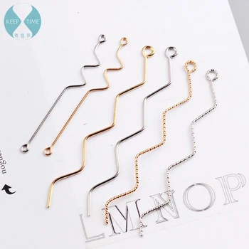 

Ritoule Curve wave, with earrings, earrings, ear clip, ear hook, DIY, made in Korea simple ear jewelry parts and accessories