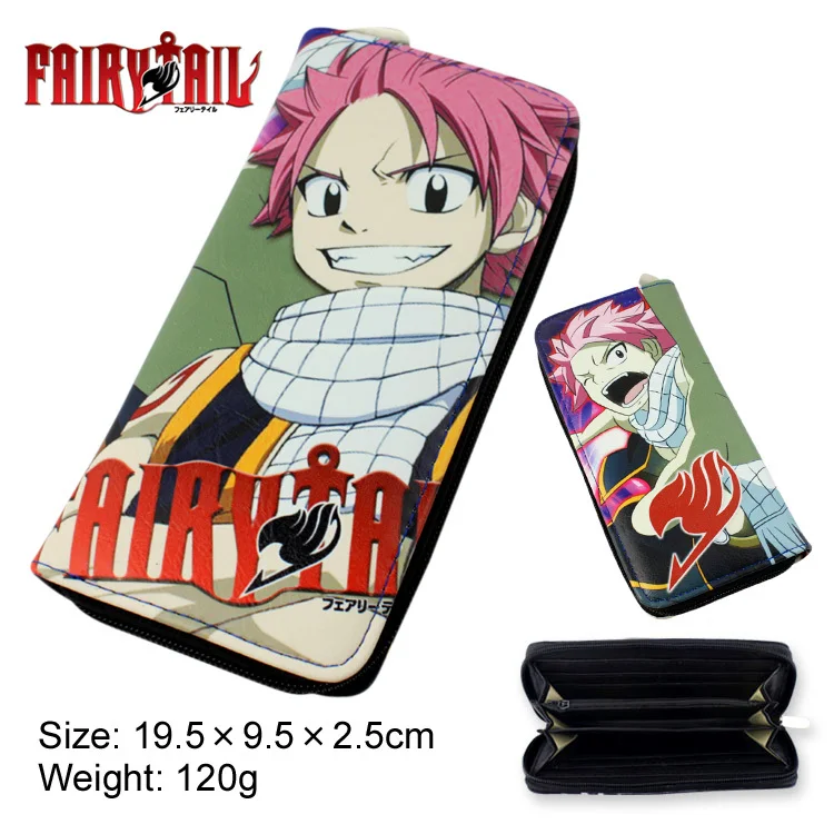 

Colorful long style PU wallet printed with Anime Fairy Tail Natsu Dragneel