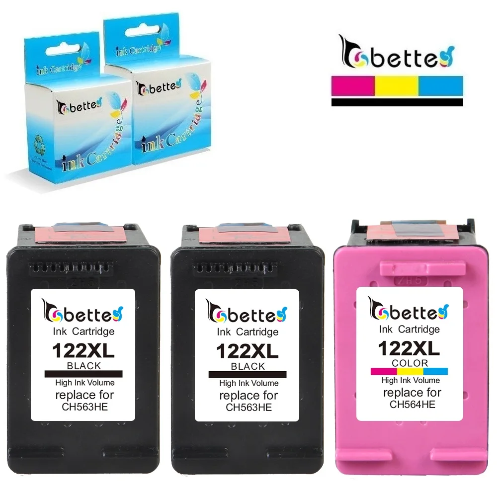 

BETTE Ink Cartridge Replacement for HP 122 122XL hp122 Deskjet 1050 1050A 1051 1055 1510 1511 1512 1056 ENVY 4500 4501 4502 4503