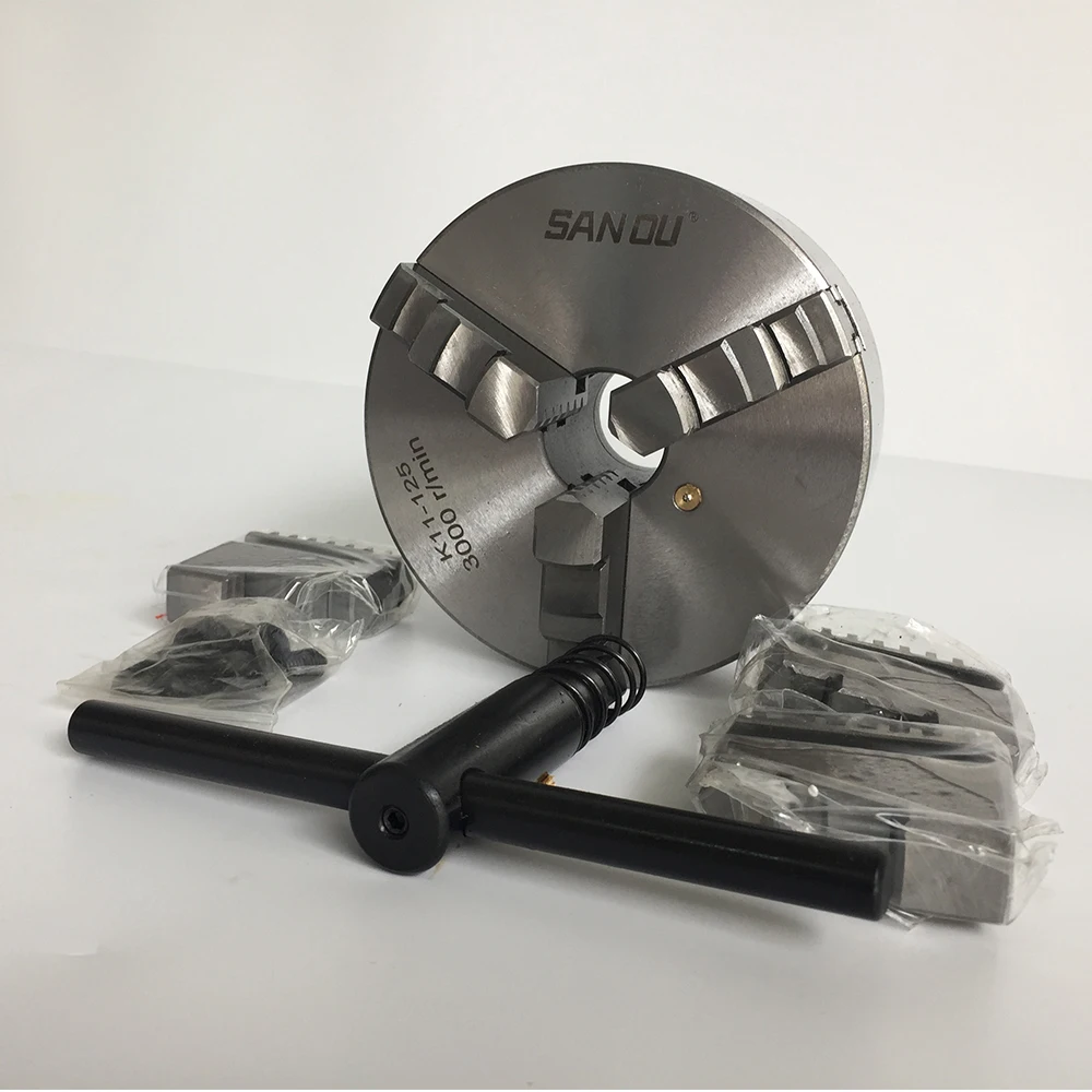 

lathe chuck K11-125 three jaw self-centering chuck 125mm 5'' inch jaw with harden steel for mini lathe