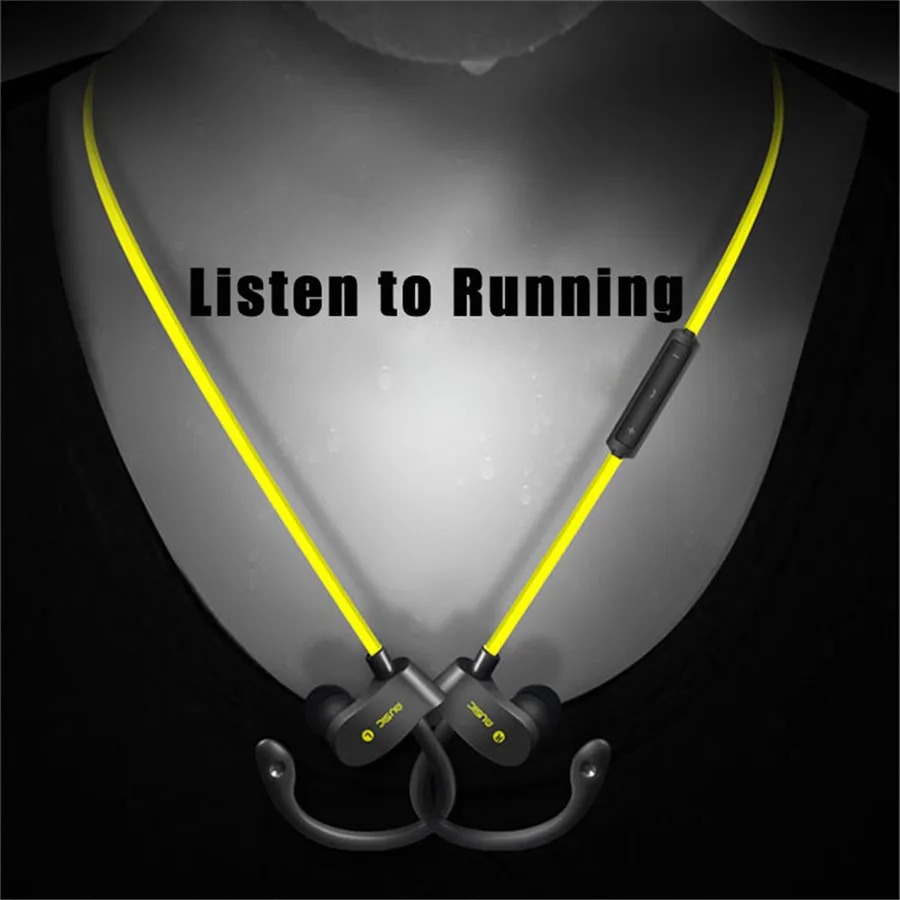 Handphone Desxz Olahraga Bluetooth Headset Wireless In-Ear Stereo Earphone dengan Mikrofon untuk iPhone Samsung Xiaomi