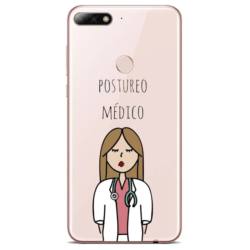 Модный испанский мультяшный медицинский Доктор Медсестры чехол для телефона для P8 LITE P9 P10 P20L P10 P20Plus Мягкий ТПУ чехол