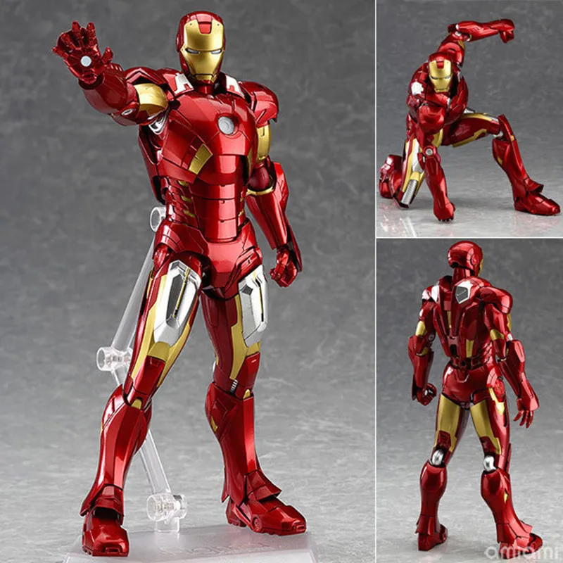 

Avengers: Age of Ultron Iron Man Max Factory Figma #217 Tony stark PVC Action Figure Collection Model Toy 15 cm B ox Y17