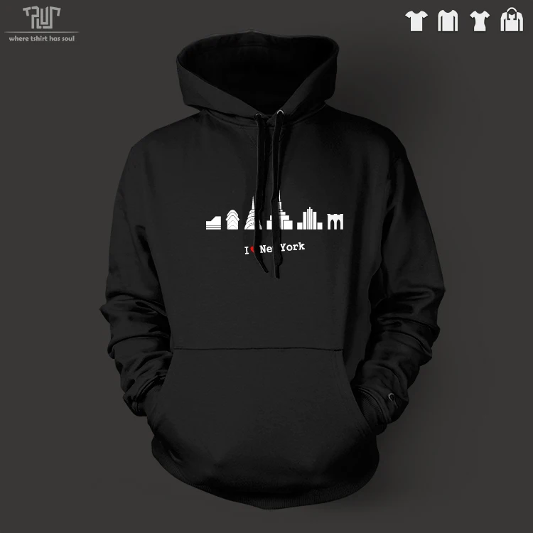 I love new york NY landmark icon men unisex pullover