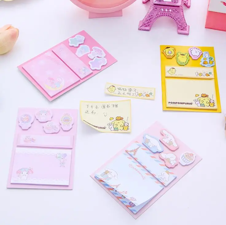 

Cartoon Cinnamoroll Melody Twin Star Self-Adhesive Memo Pad Sticky Notes Bookmark School Office Supply