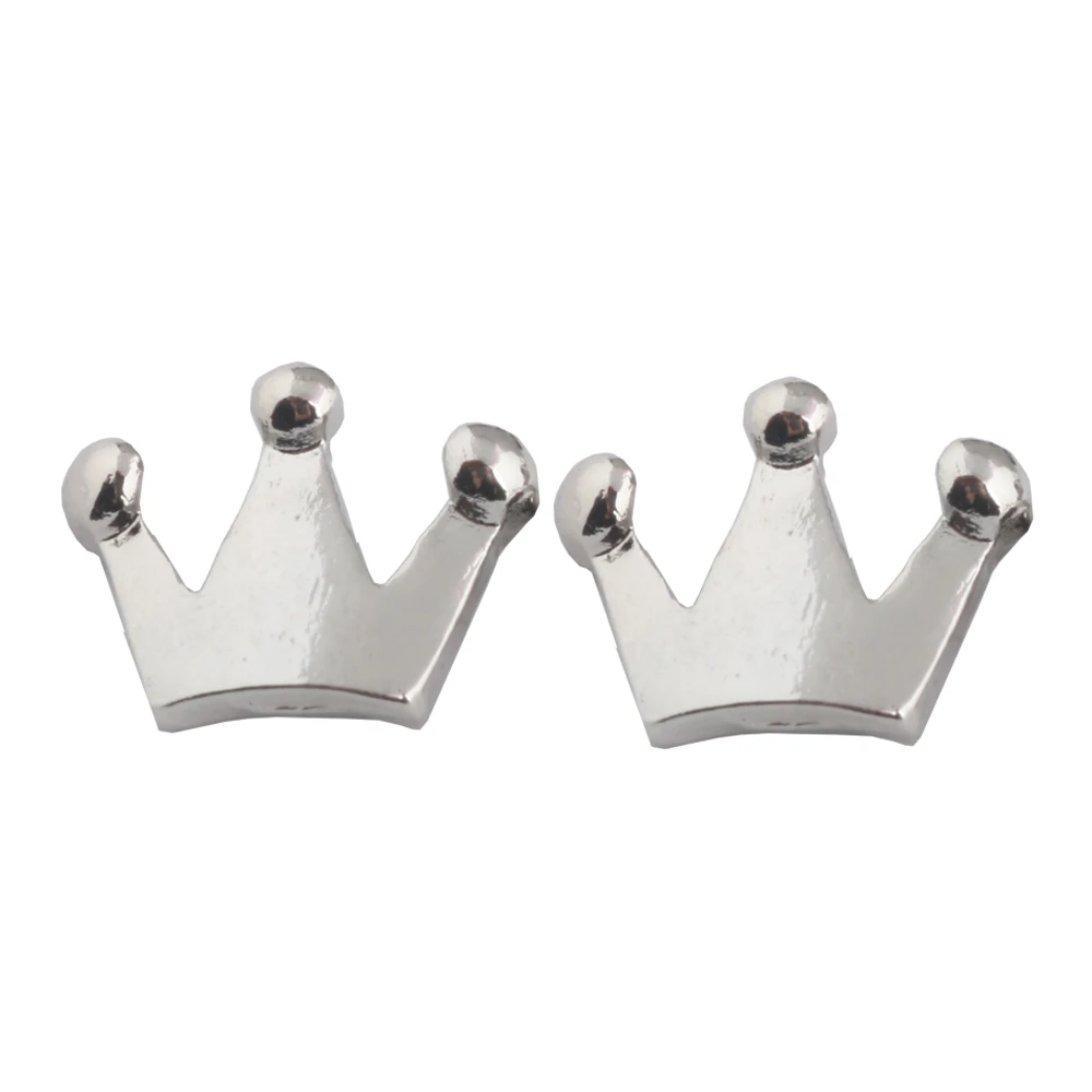 

RJ Anime Kingdom Hearts Stud Earrings Silver Plated Cute King Crown Earrings Girls Kids Christmas Gifts Cosplay Charm Jewelry