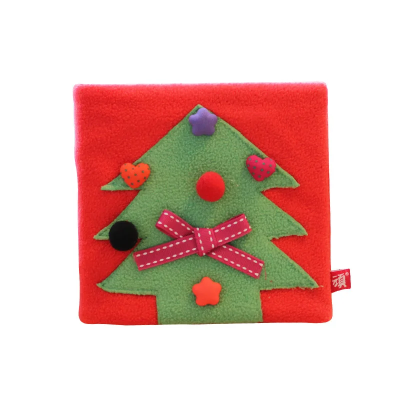 

2019 Creative Felt Plush Fabric Cover Refillable Notebook Lined/Grid/Blank Diary Binder Christmas Tree Note Book Office Supplies