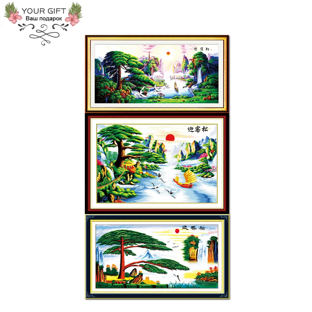 

Joy Sunday F039(1)(2)(3) 14CT 11CT Counted and Stamped Home Decoration Guest-Greeting Chinese Cross Stitch Needlework