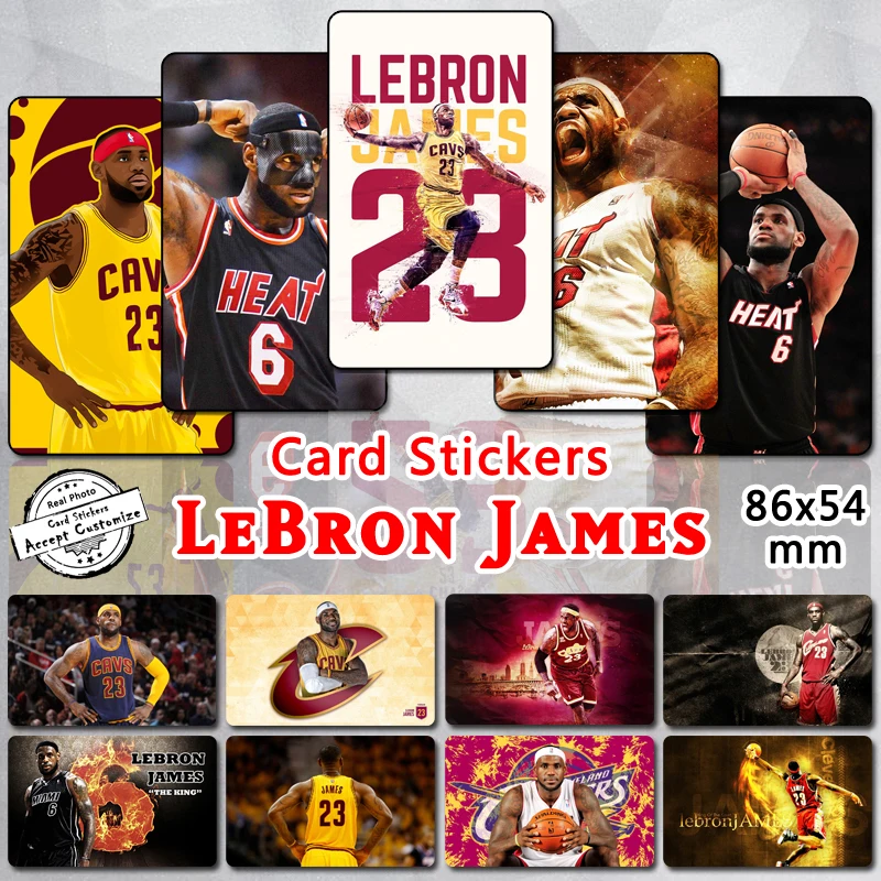 

(35 pieces/lot) LeBron James Card Stickers King LBJ L-Train Akron Hammer Hero Great NBA Basketball Player Cards Sticker Bookmark