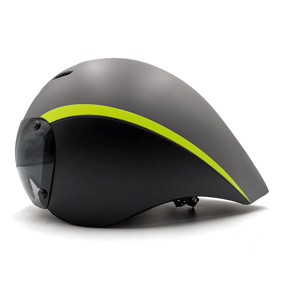 

aero helmet road bike tt helmet with lens goggles Triathlon tri timetrial Race cycling helmet bicycle Casco Ciclismo Accessories