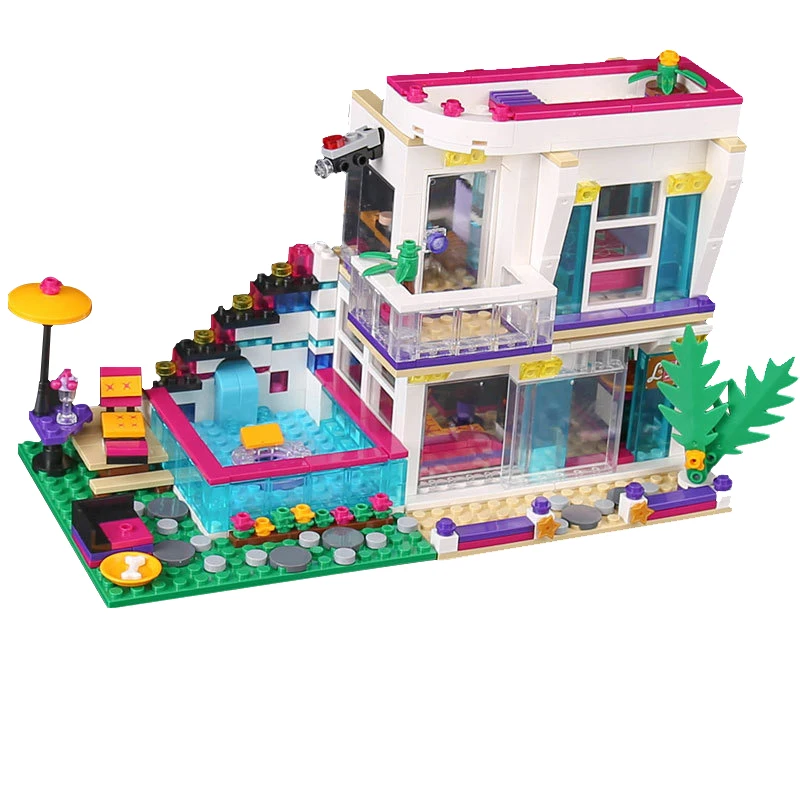 Lepin 01046 Bela Friends Series Livi s Pop Star House Building Blocks Educational Figures font b