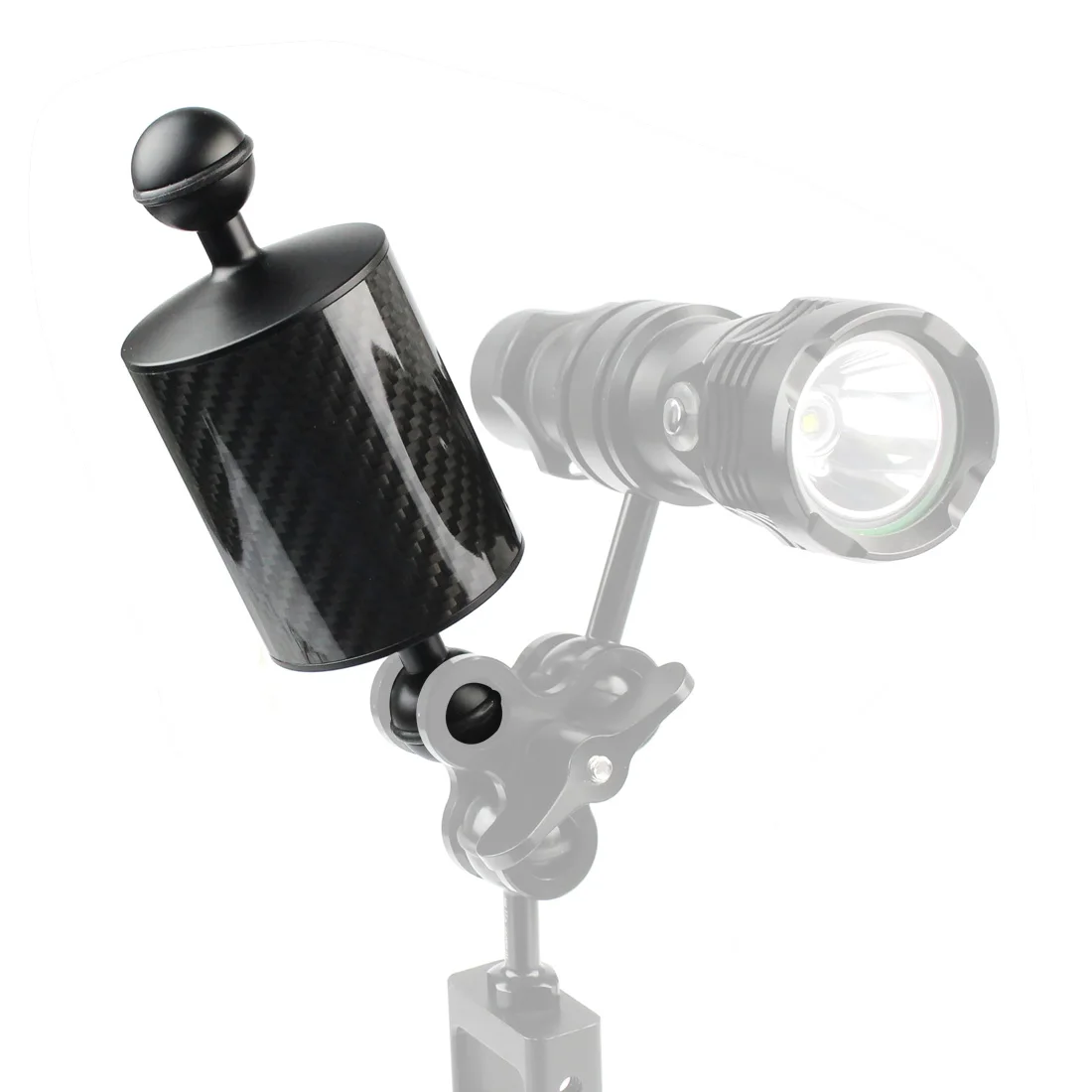 

Carbon Fiber Float Buoyancy Aquatic Dual Ball Floating Arm Diving Camera Underwater Tray for Gopro/yi/EKEN for DJI OSMO Action