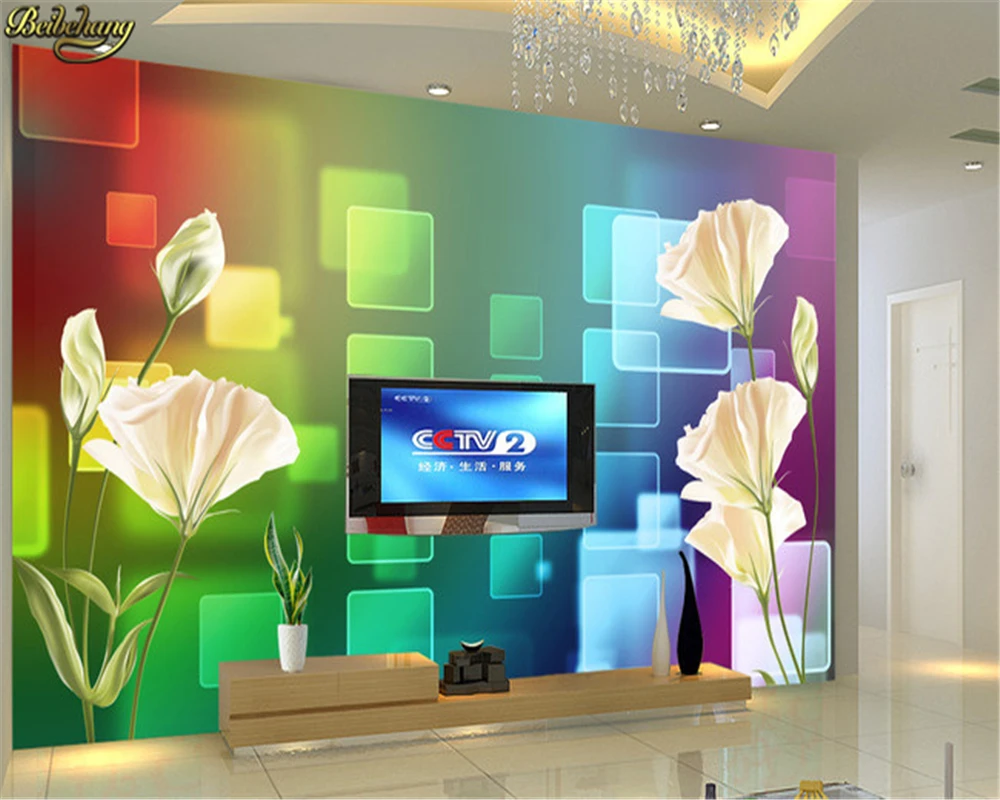 Modern Luxury 3d wallpaper for living room 3D wall mural papel de parede 3d photo wall paper flowers Dimensional flowers mural
