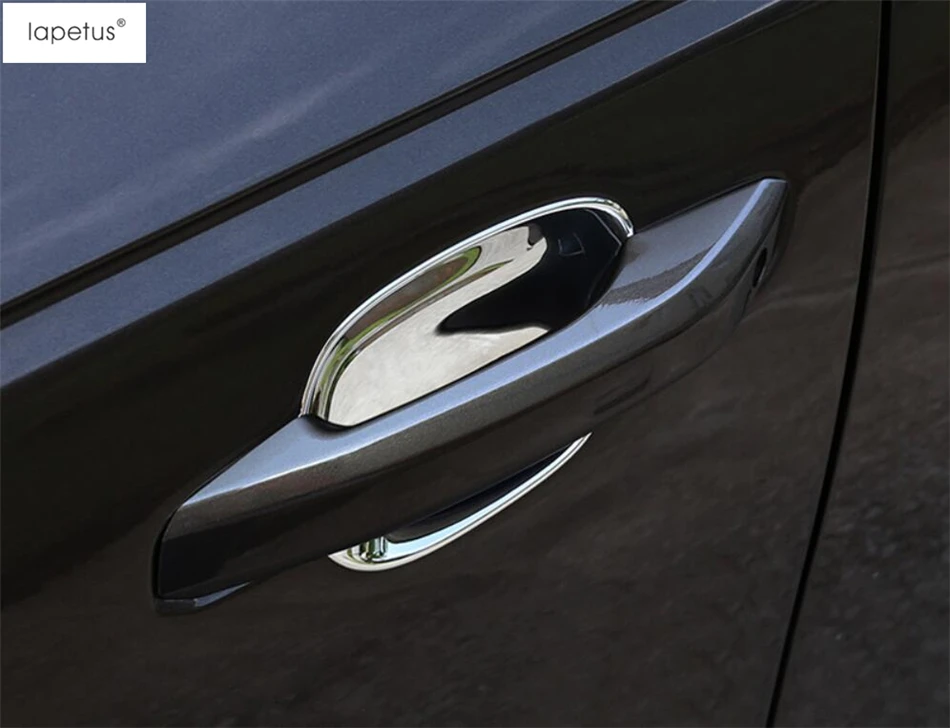 Lapetus Accessories Fit For Audi Q5 2018 2019 Outside Car Door Pull Doorknob Handle Bowl Molding