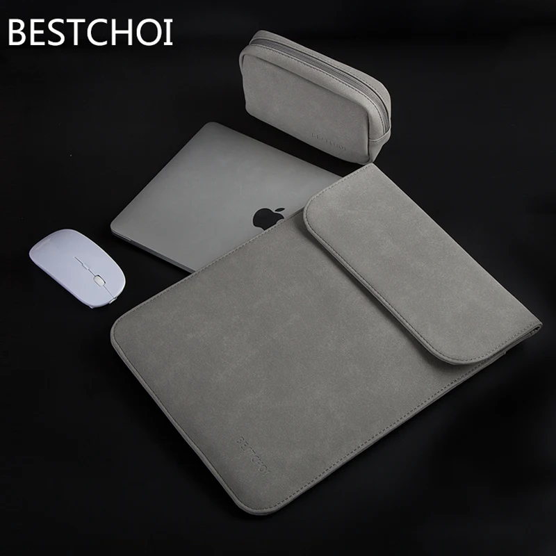 Новый кожаный чехол для ноутбука Apple Macbook Air Pro Retina 11 12 13 15 дюймов с матовым