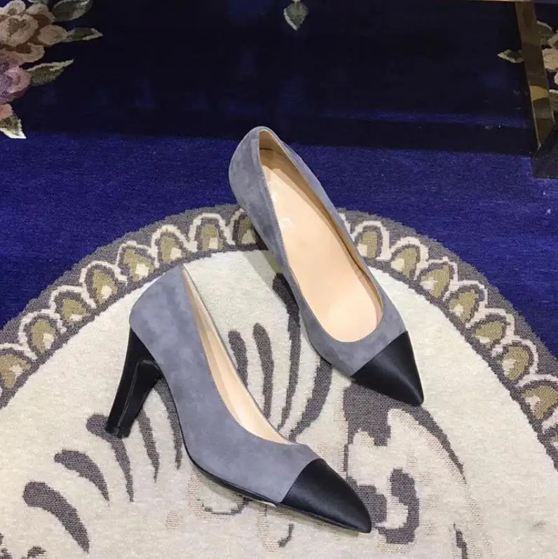 

Spring and Autumn New Sharp Spell Shallow High Heel Shoes