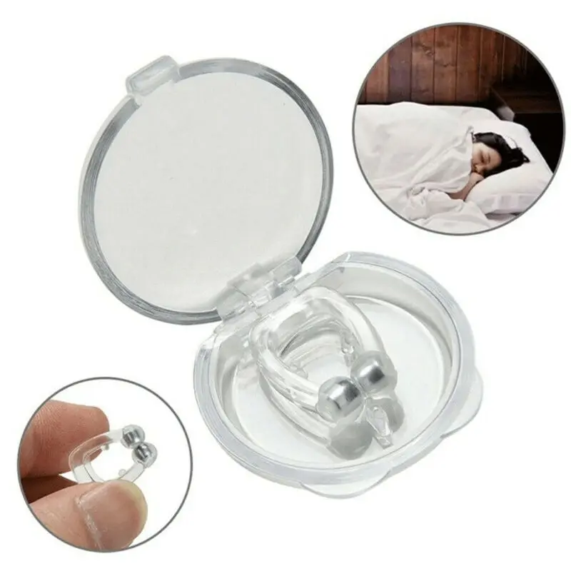 Tray Magnetic Stop Snoring Guard Sleeping Snore Anti Care Nose Clip Apnea Device