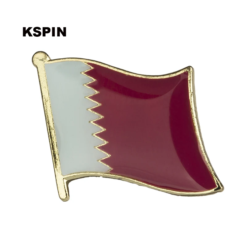 Qatar flag lapel pin badge pin 300pcs a lot Brooch Icons KS 0091in