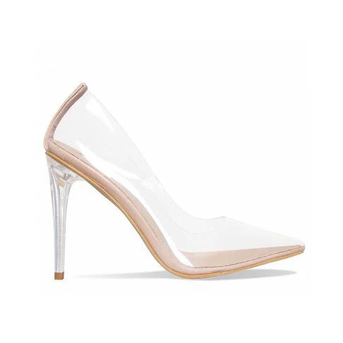 clear stiletto pumps