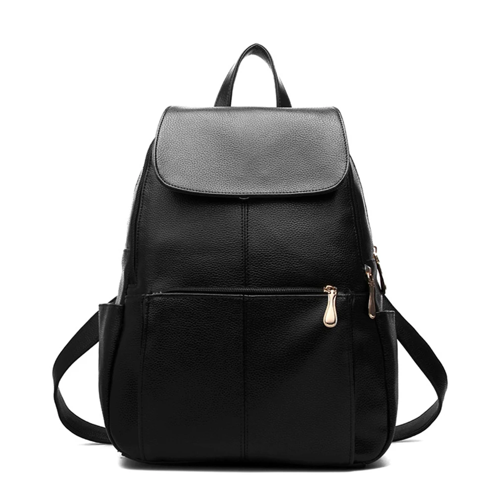 Backpack Korean Version of The 2018 New Wild Fashion Soft Leather Large Capacity Mummy Bag