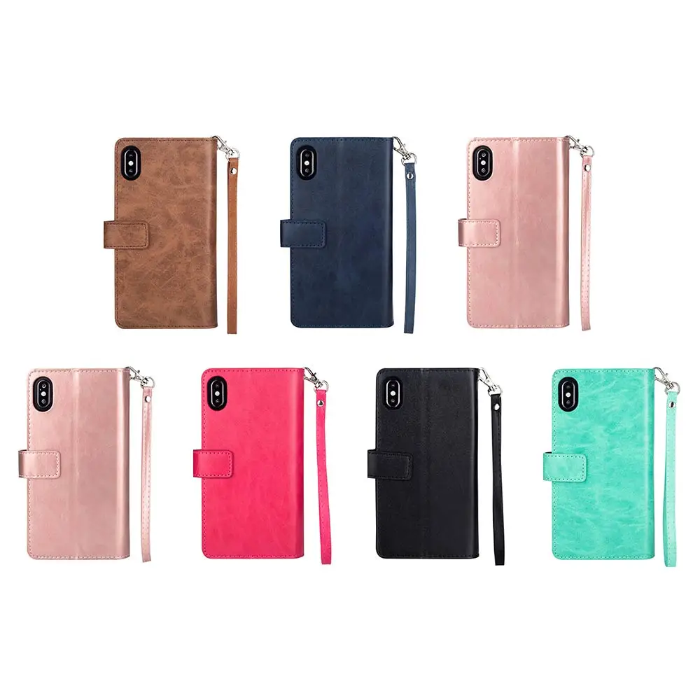 Чехол Кошелек KISSCASE для iPhone X XR XS MAX 7 Plus 8 6 6S многофункциональные кожаные чехлы