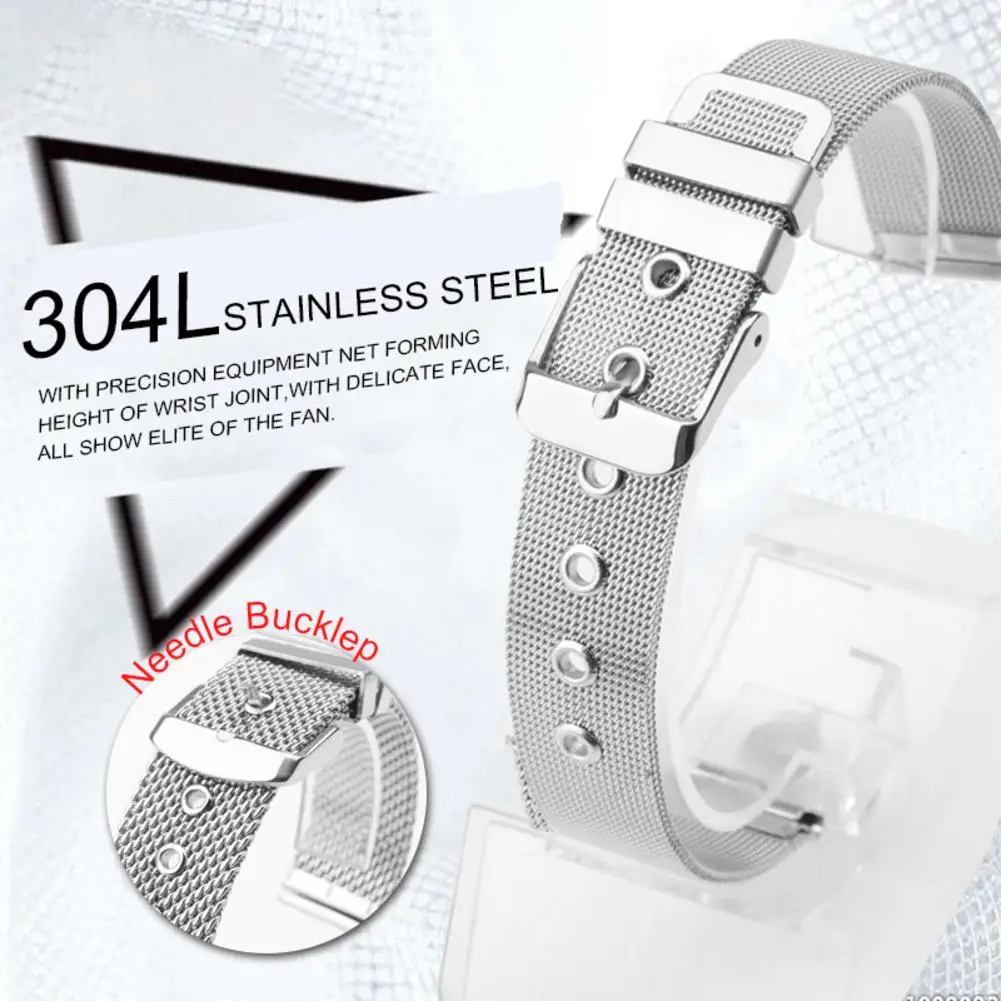 

16 18 20 22mm Universal Unisex Mesh Milanese Stainless Steel Nato Watch Band Wristband Strap Needle Buckle