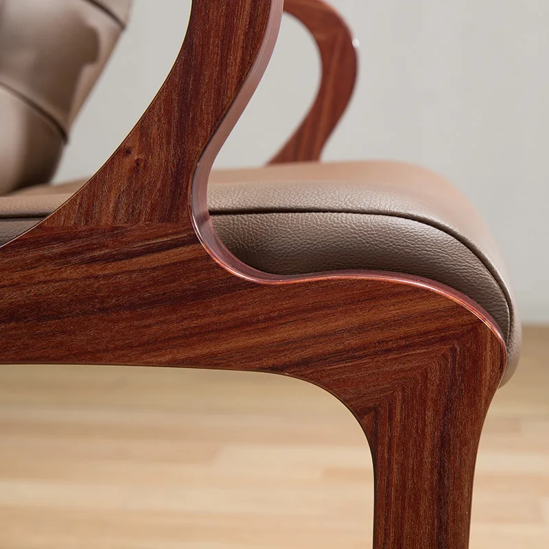 NoEnName_Null Retro elegant white solid wood armchairs suitable for the living room good quality chairs antique wooden furniture
