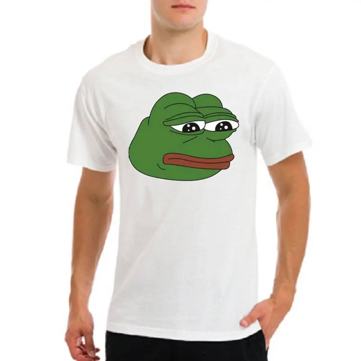 PEPE the frog rare sad meme white t shirt-in T-Shirts from Men's ...