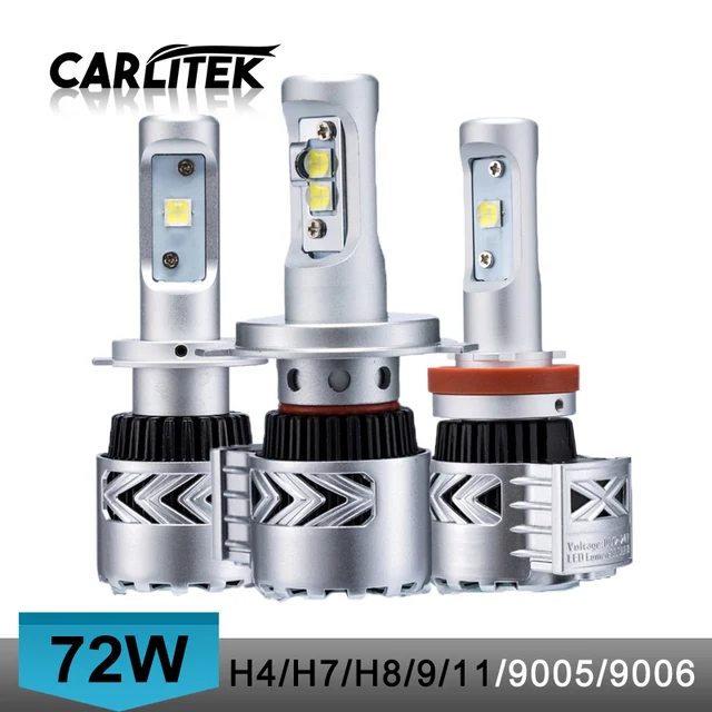 12000 Lumen 72W H7 H4 Car Led Headlights Super Bright IP65 Hi Lo Beam