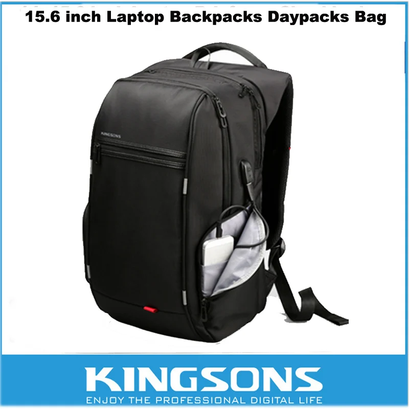 Kingsons Antitheft Laptop Backpack 15.6 inch Water Resistance Notebook Backpack External USB Charge Computer Bag for Men Women
