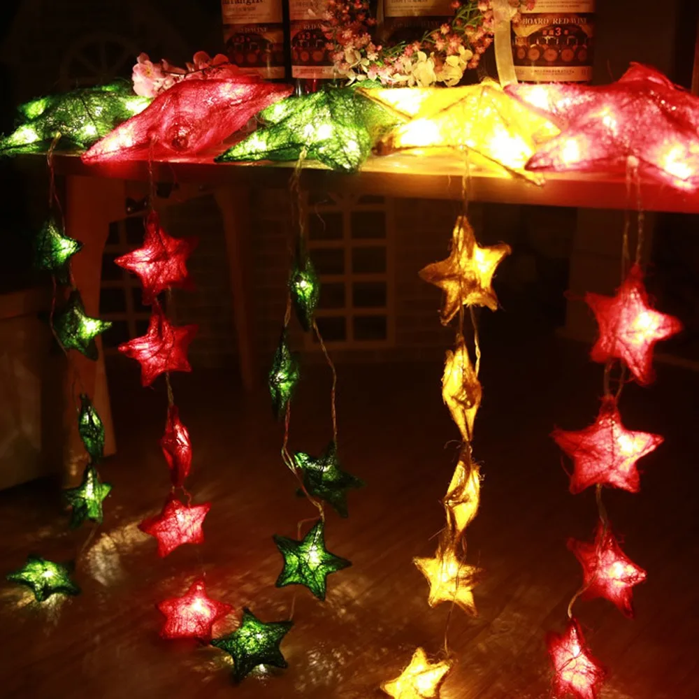 

100% Brand New High Quality 6 LED Star Shape Window Curtain Lights String Lamp House Party Decor Striking Drop Shipping