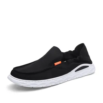 

neujge 2019 Summer solid color breathable wild low canvas shoes male Korean version of a pedal lazy cloth shoes men 158402