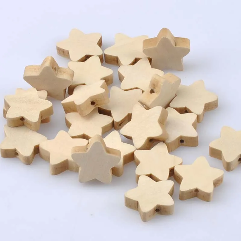 

Natural Wooden Star Wooden Spacer Beads For Jewelry making DIY kids 19mm 50pcs MT1482