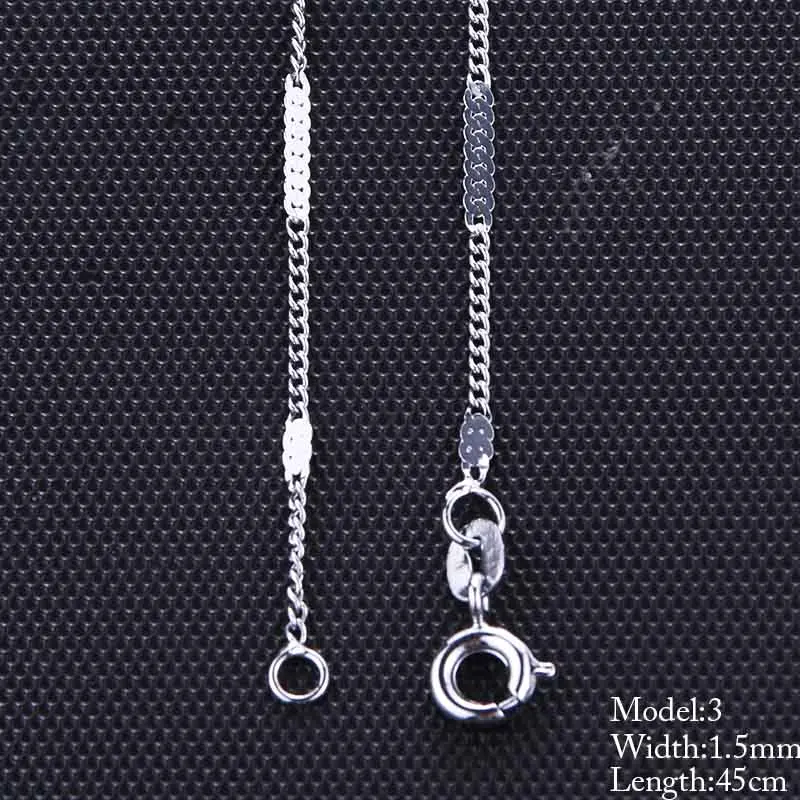 10 Style Sterling Chain Necklace 2 Style Stainless Steel Chain With Lobster Clasps Fine Chain Men Women Accessories 