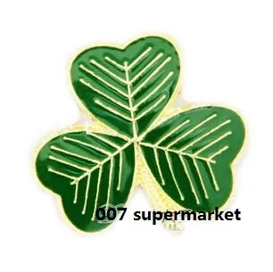 Ирландские Ирландия 3 leaf трилистника Клевер Святого Патрика день металлический