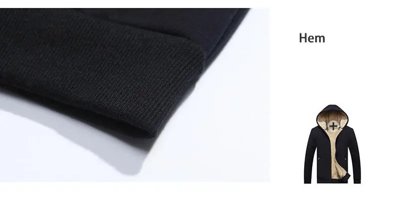Thicken Wool Padded Sweatshirts Man Winter Hoodies Men 2018 Spring Warm Fleece Outwear Quality Brand-clothing Tracksuit Male 4XL 6