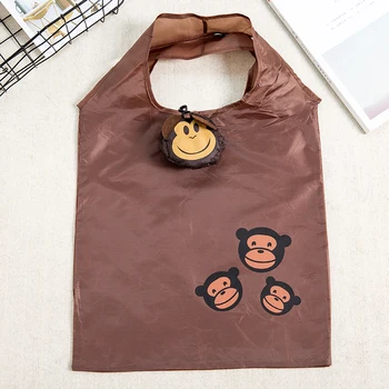 

Monkey Fashion Cute Animal Foldable Eco Reusable Shopping Bags Reusable Tote Pouch Recycle Storage Handbags 38cm x58cm