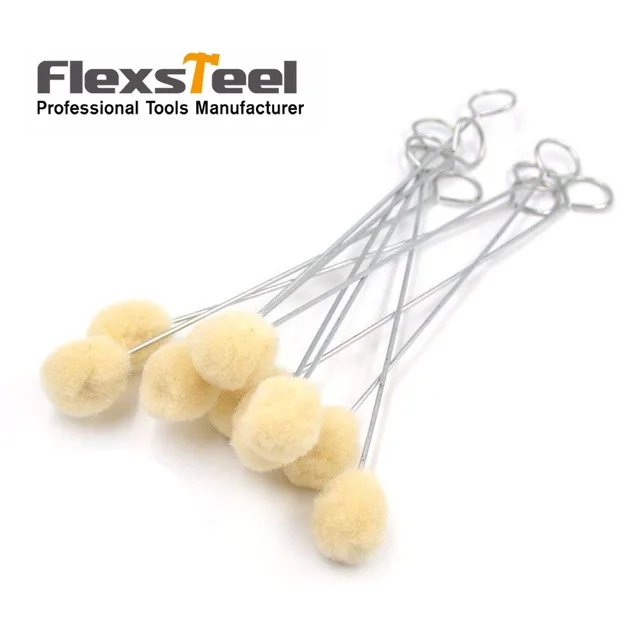 $14.98 100 Pieces Wool Daubers Brush DIY Leather Tool Accessories for Leather Dyes Sealers Wool Ball