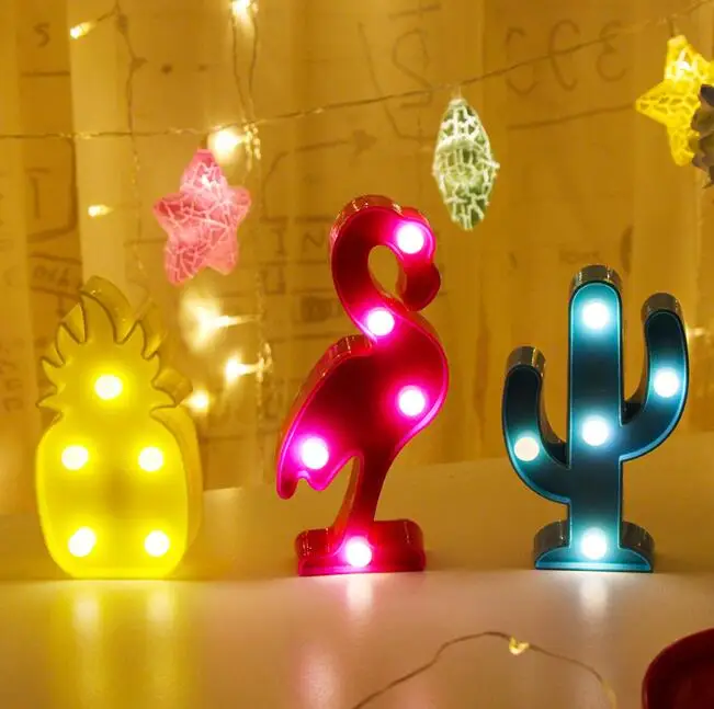 

Pineapple Night Lights Children LED Illuminated Flamingo Unicorn Pendant Lamp Light Cactus Star Lamp Wall Lamp Lighting Decorati