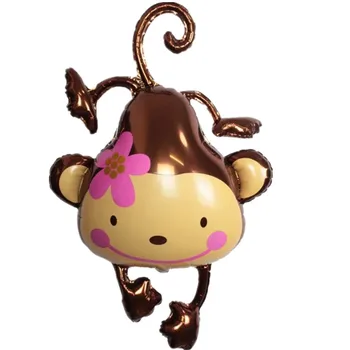 

Lovely flower monkey Aluminum foil balloons inflatable balloon birthday party decorations kids toys Animal zoo festa ballons 1pc