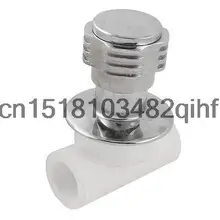 Белый Серебряный Тон Поворотный Ручка Воды Скрывал Запорной Арматуры 24 мм х 24 мм