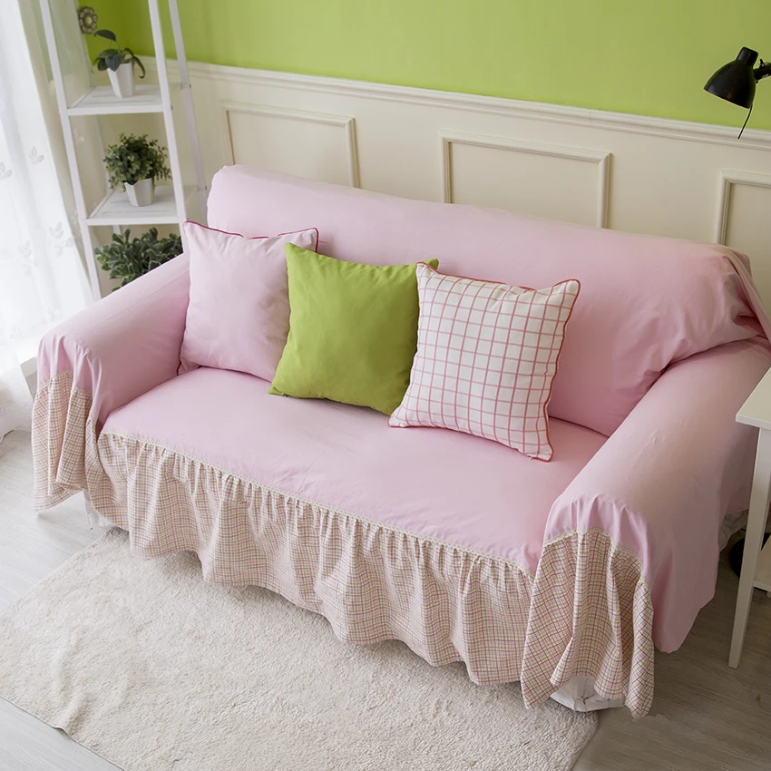 甘い韓国ソファカバー滑り抵抗力がソファカバーピンクソファカバー用女の子の部屋 Pink Sofa Cover Sofa Covercover Sofa Cover Aliexpress