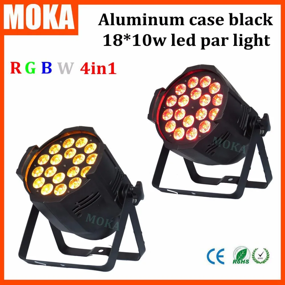 

2pcs/lot professional led par light 18*10w dmx 4in1 light effect par led light for stage show disco dj party events