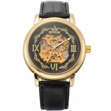 SEWOR Wristwatch Vintage Style Fashion Casual Male Clock Skeleton Steampunk Mechanical Wrist Men Watch Automatic erkek