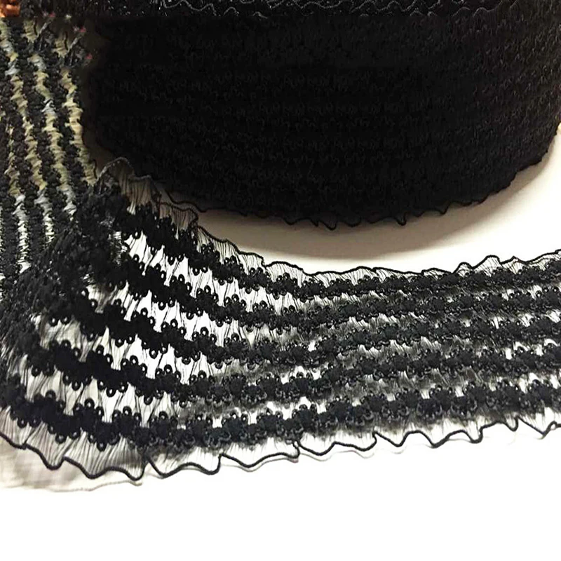 Кружевные резиновые эластичные ленты 50 мм для шитья нижнего белья, черно-белая сетчатая эластичная лента 5 см, аксессуары ручной работы, отделка 1 м