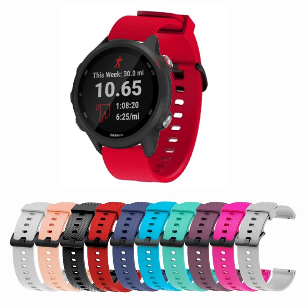 Смарт ремешок для наручных часов Garmin Forerunner 245 силиконовый браслет м/Vivoactive3/Vivomove