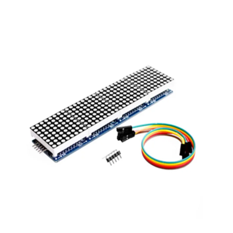 

MAX7219 Dot Matrix Module For Microcontroller 4 In One Display with 5P Line RED GREEN BLUE