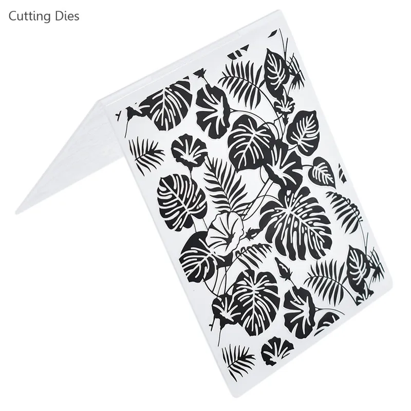 Plastic Embossing Folder Turtle Leaves Plastic Embossing Folders For DIY Crafts