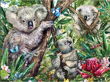 

Diamond Painting Full Square/Round Tree otter 5D Daimond Painting Embroidery Cross Stitch Kit Mosaic Rhinestone Picture T025